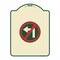 Signmission No Left Turn Graphic Only Heavy-Gauge Aluminum Architectural Sign, 24" x 18", TG-1824-23844 A-DES-TG-1824-23844 - alternate 1